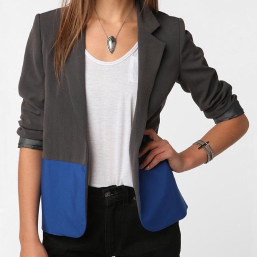 Anthropologie Silence And Noise Color Block Blazer - image 1